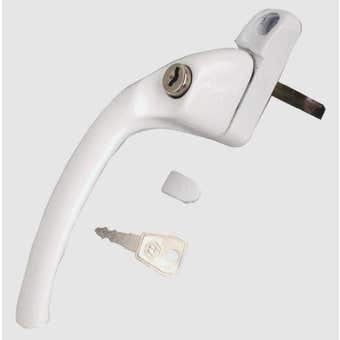 UPVC Espag Handle Cranked - LH (Left Handled) - White