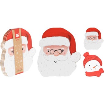 Santa Cork Coaster Set – 13cm Festive Table Protectors I 4-Piece