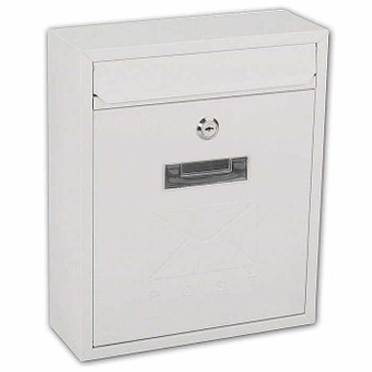 De Vielle Contemporary Post Box - White finish