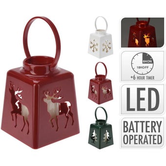 WhiteGreenRed PVC Lantern 13cm