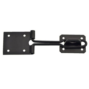 Wire Hasp & Staple Black 75mm