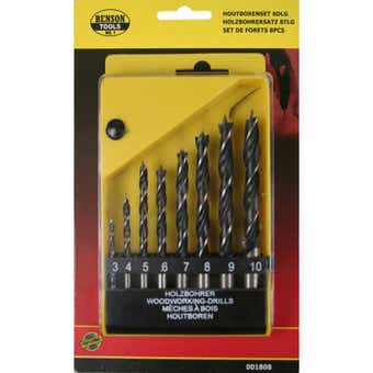 8 Piece Wood Drill Bit Set With Case