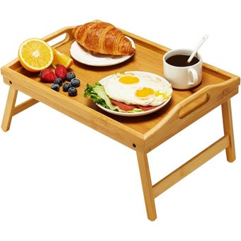 Wooden Folding Bed Tray 50X30cm