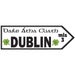 Large Wooden Dublin Road Sign with Shamrocks – Irish Direction Sign Décor