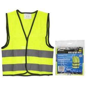 Pro User XXS Kids Hi-Vis Safety Vest 4–6 Years – High Visibility Reflective Vest for Children