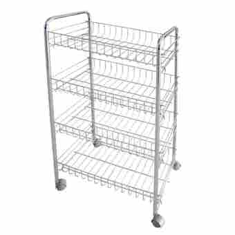 De Vielle 4 Tier Chrome Storage Rack