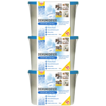 Zero In Air Ace Compact Dehumidifier 3 Pack – Fragrance Free Moisture Traps 250ml