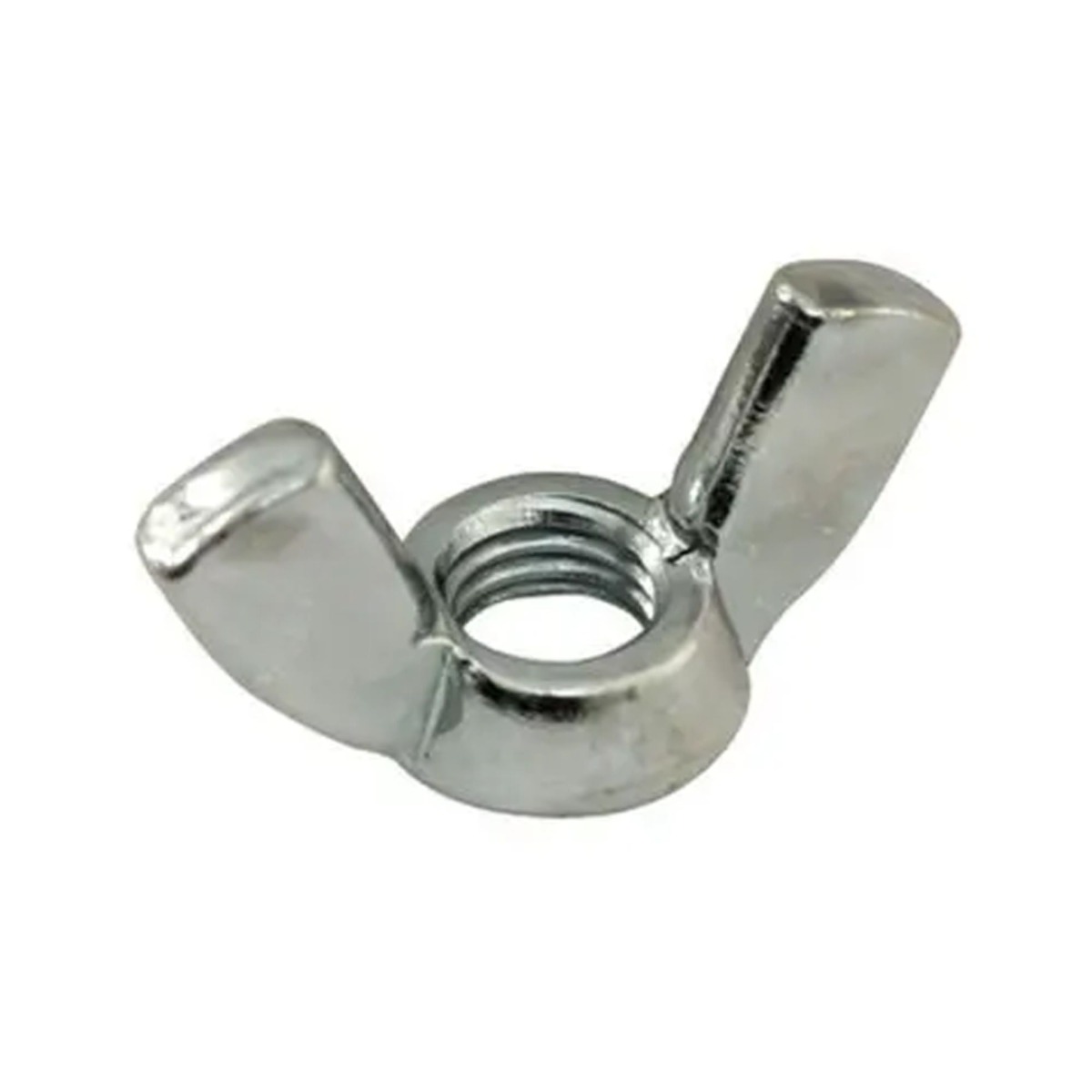 Zinc-Plated Steel Wing Nuts M8 - Pack of 6