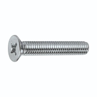Zinc Plated Machine Screw Philips Flat Head M4 x 16