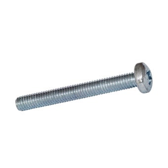 Zinc Plated Single Machine Screw - M4 x 30