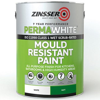 Zinsser Perma-White Interior Matt 5L – Durable, Mould-Resistant Paint for High-Humidity Rooms