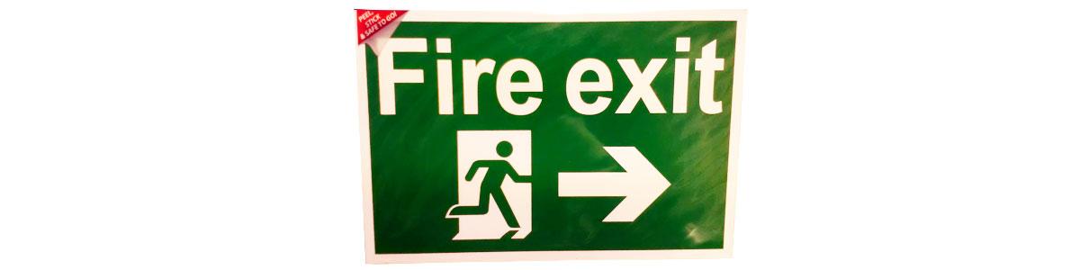 Fire Exit Direction Sign