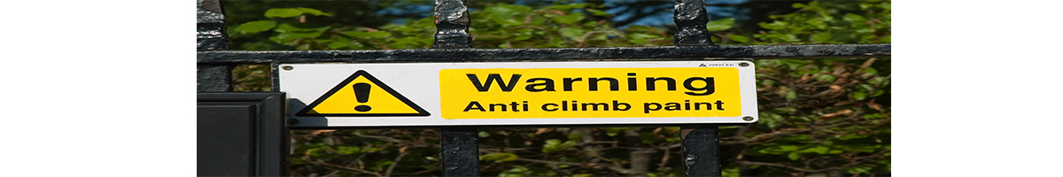 Anti Climb Warning Sign Image